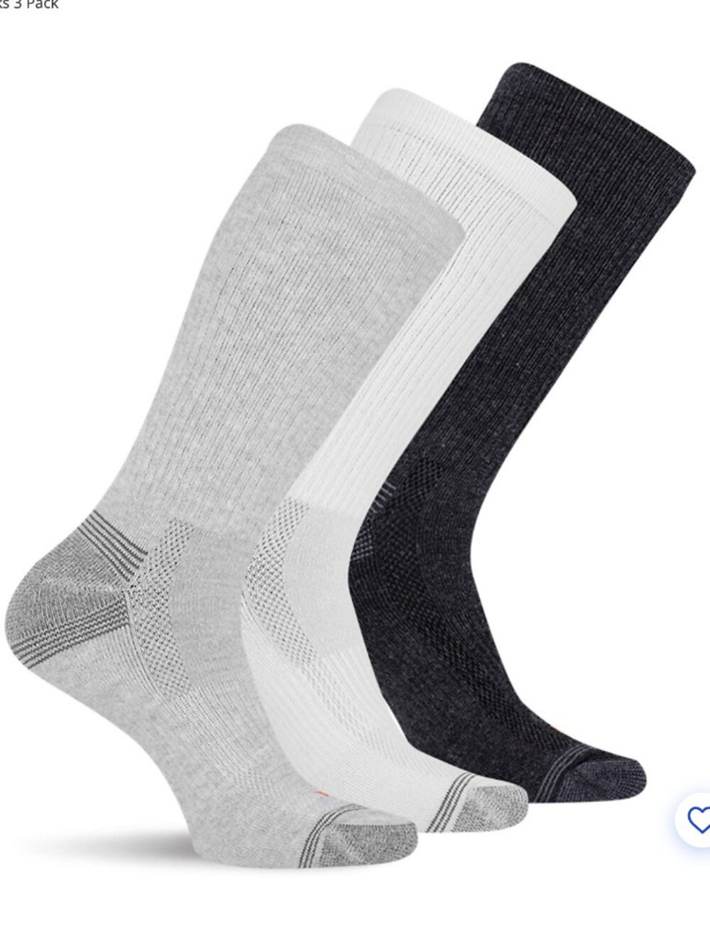 NEW Merrell Nature's Gym Repreve Hiking Crew Socks - Men - 1 pack of 3 pairs